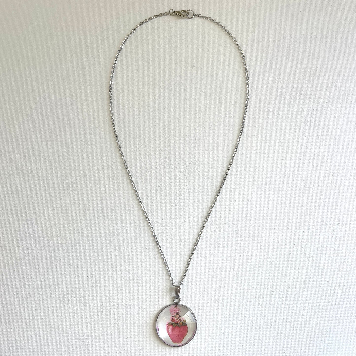 Vintage Strawberry Shortcake Charm Necklace