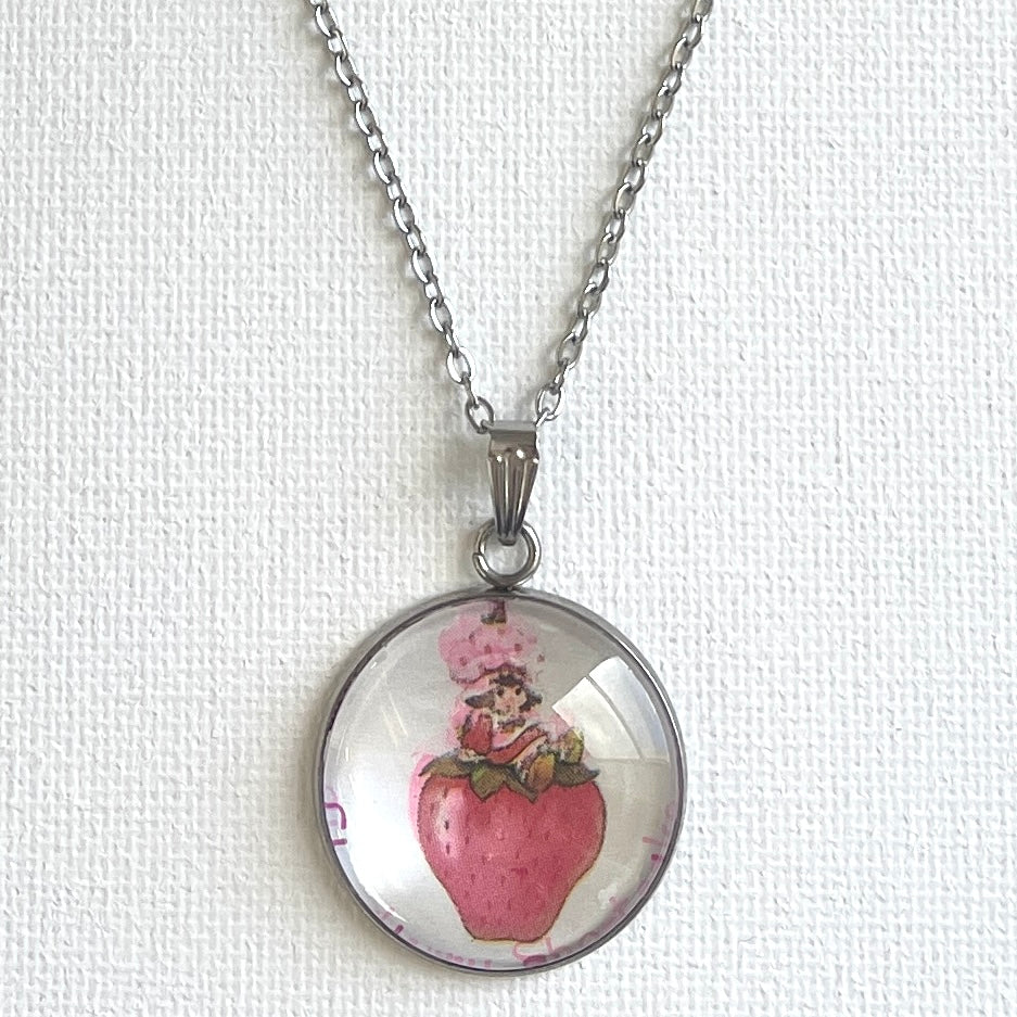 Vintage Strawberry Shortcake Charm Necklace